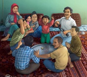 رجل له اب عجوز بخيل