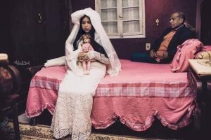 بفستان الفرح