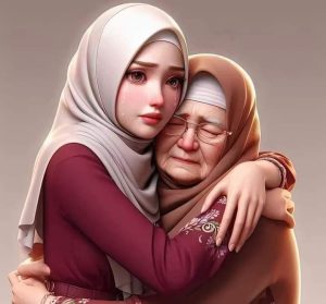 أم عجوز لديها أربع أبناء كبار