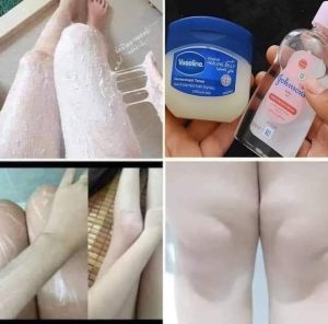 الفازلين وزيت جونسون كنز رباني عظيم من اول استعمال تزيل سواد 20 سنة تبيض الجسم البشرة تجعلها كازجاج