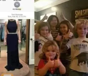 فتاة التقطت صورة لفستانها الجديد