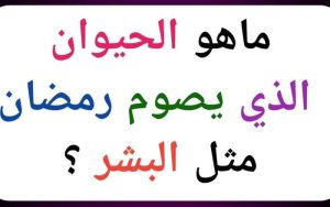 الحيوان الذي يصوم في شهر رمضان