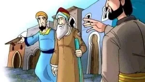 كان هناك رجل صالح له جار يهوdي