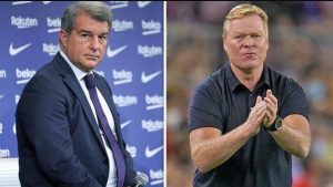 بعد تصريحـ،ـه الأخير في مؤتمر مباراة قادش ، لابورتا يلقي اللوم على كومان بهجوم مبطن ويشير إلى اقتراب رحيله .