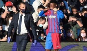 فاتي يتعرض للاصابة من جديد ويخرج من لقاء برشلونة وسيلتا فيجو .. فيديو