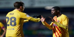 ديمبلي وجوتيجلا يقودان برشلونة لعبور ليناريس والتأهل لدور الـ16 بكأس ملك إسبانيا