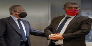 "الخيانة" تختمر ضد لابورتا تحمل توقيع فلورنتينو بيريز ولا يتوقعها برشلونة