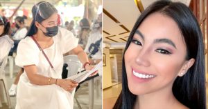 Agaw Atensyon Ang Isang Babae Matapos Magsuot Ng Elegantang Damit Sa Pila Ng Ayuda