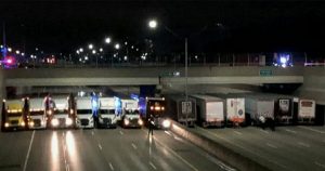 No one knows why 13 trucks are blocking the highway, when the truth is revealed, tears flow