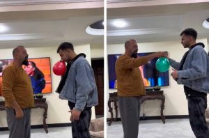 شاهد.. أب أردني يفاجئ ابنه ويجري له فحص كحول بعدما عاد إلى المنزل متأخرا