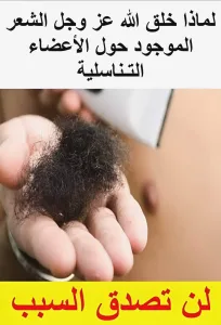 لماذا خلق الله شعر حول الأعضاء التناسلية.. ولماذا يجب حلاقته كل 40 يوم؟