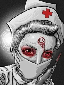 فيه ممرضه لقو9ها فى وضع شبه مست<يل