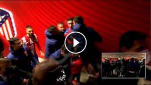 فيديو اخر لحظة تدخل الشرطة لفك الاشتباك بين لاعبي اتلتيكو والسيتي