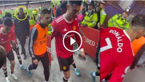 كريستيانو رونالدو يكسر هاتف احد المشجعين بعد اداءه السيء والخسارة !!