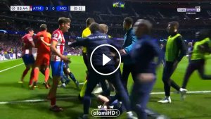 اشتباكات لاعبي اتلتيكو مدريد ومانشستر سيتي