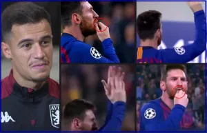 Watch the historic moment that Coutinho will never forget, when Messi asked the fans not to whistle at Coutinho, and the fans actually responded to the legend Messi.