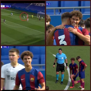Watch the video: Talent Noah Darwish Al-Kharafi’s goal with the Barcelona youth team