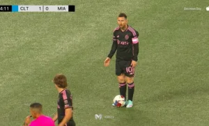 Watch: A legendary free kick from Messi with his team, Inter Miami, a little while ago