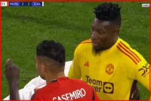 Watch the disastrous wonder Onana cause his teammate Casemiro to be sent off in the strangest moments of the Champions League this season