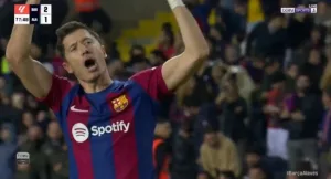 Watch Lewandowski's goal, which decided the match for Barcelona after a wonderful execution of the penalty kick