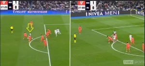 Watch Rodrigo's exceptional skill in front of Valencia players