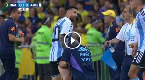 Messi surprises the Argentine doctor and refuses to leave the field despite his injury and insists on completing the match