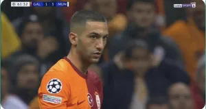 Watch: Moroccan Hakim Ziyech makes history in the Champions League and restores Galatasaray to a 3-3 draw against Manchester United