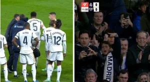 Watch the anxiety and horror of Real Madrid fans during Bellingham's injury