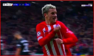 Watch Griezmann's legendary goal against Celtic with Atletico Madrid in the Champions League.