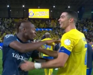 Watch: A strange shot between Cristiano Ronaldo and Sadio Mane after the last Al-Nasr match