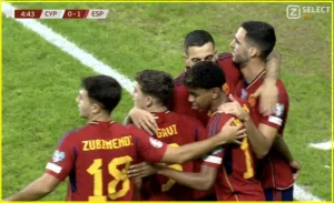 Watch Lamine Yamal's international goal for Spain in the Euro qualifiers a while ago
