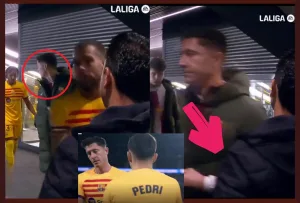 Video: Lewandowski refuses to shake hands with Xavi after the end of the Real Sociedad match in a controversial video