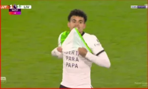 Watch Luis Diaz save Liverpool from loss at the last minute and celebrate in this way that saddened everyone