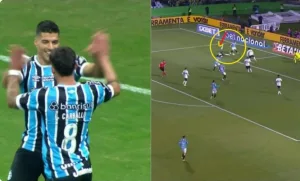 Watch a legendary decisive assist from Suarez in the last minutes with his team Gremio in the Brazilian League