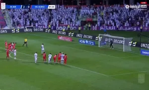 Video of a strange shot from the goalkeeper of the Shabab Al-Ahly team while executing a penalty kick in the UAE League