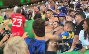 Watch a great crazy shot from goalkeeper Emiliano Martinez, bravely defending the Argentine fans