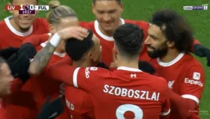 Watch: Liverpool's legendary and imaginative first goal against Fulham from a historic free kick