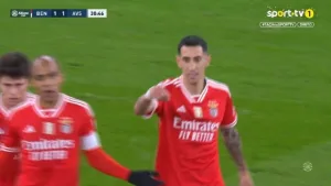 Watch :Dimaria's legendary goal from a missile shot that tore the net with Benfica in the Portuguese League