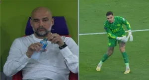 Video: City goalkeeper Ederson shocks Guardiola because of this disa.strous mistake that almost cost City a goal