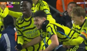Watch: Arsenal's dramatic last-second victory over Luton Town in the Premier League